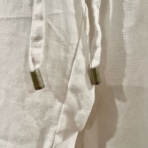 Tommy Bahama White 100% Linen Drawstring Pants EC  Size M - Picture 7 of 12